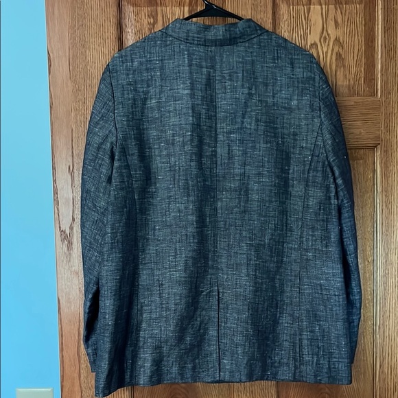 Talbots Linen / Cotton Blend Lightweight Blue Blazer - Size XL - Picture 9 of 13